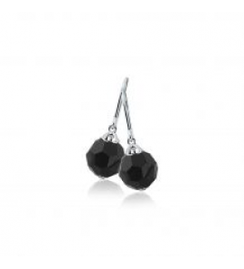 Zinzi zlv. Oorhangers Swar. zwarte bead 10 mm - 3201336