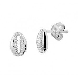 Zilver oorknop schelp - 3201382
