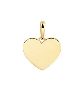 Goud graveer hanger hart 10 mm - 3201390