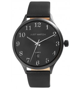 Just watch heren black leren band - 3201392
