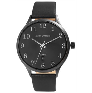 Just watch heren black leren band - 3201392