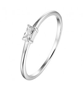 Zilver RH dames ring met zirkonia mt. 16½ - 3201466