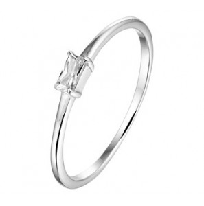 Zilver RH dames ring met zirkonia mt. 16½ - 3201466