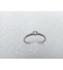 Goud wit dames ring met zirkonia mt. 17.5 - 3201503