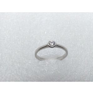 Goud wit dames ring met zirkonia mt. 17.5 - 3201503