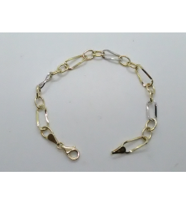 Goud bi-colour armband fant schakels 19 cm - 3201519