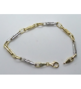 Goud bi-colour armband fant schakels 19 cm - 3201520