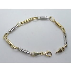 Goud bi-colour armband fant schakels 19 cm - 3201520