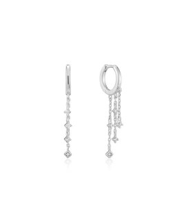 Ania Haie Sparkle Cascade Huggie Hoop Earrings M - 3201557