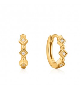 Ania Haie Spike Hoop Earrings S GP - 3201569