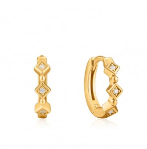 Ania Haie Spike Hoop Earrings S GP - 3201569