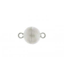 Zilver magneet sluiting bol mat 10 mm - 3201687