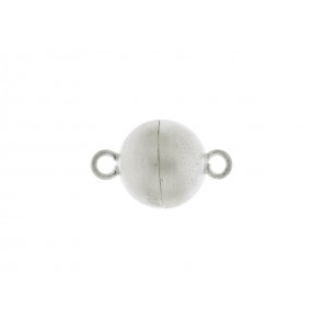 Zilver magneet sluiting bol mat 10 mm - 3201687