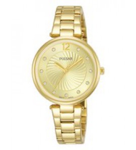 Pulsar dames double bracelet champagne swarovski 50m wr - 3201695