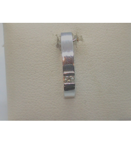 Goud hanger wit met diam/bril 0.05 crt - 3093473