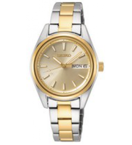 Seiko dames new link bicolour bracelet champagne 100m wr - 3201710