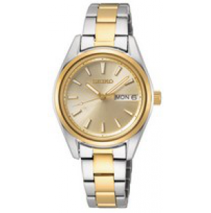 Seiko dames new link bicolour bracelet champagne 100m wr - 3201710
