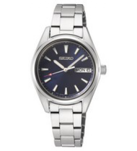 Seiko dames new link staal bracelet blauw 100m wr - 3201709