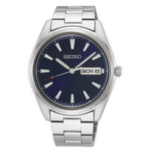 Seiko heren new link staal bracelet blauw 100m wd - 3201715