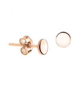 Zilver roze verguld oorknop rondje 4.5 mm - 3201884