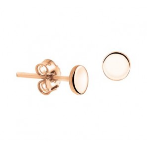 Zilver roze verguld oorknop rondje 4.5 mm - 3201884