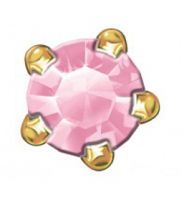 Prik-oorknop verguld chaton zirkonia rosé 4 mm - 3201903