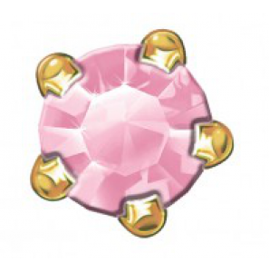 Prik-oorknop verguld chaton zirkonia rosé 4 mm - 3201903