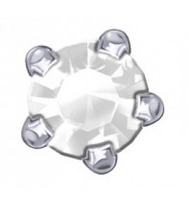 Prik-oorknop chaton zirkonia wit 4 mm - 3201910