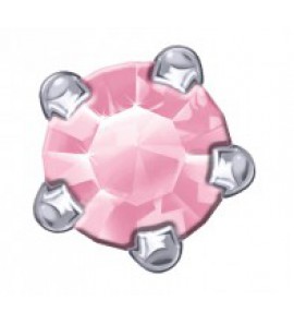 Prik-oorknop chaton zirkonia rosé 4 mm - 3201911