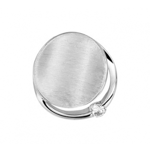 Zilveren hanger RH mat/glans met zirconia - 3201946