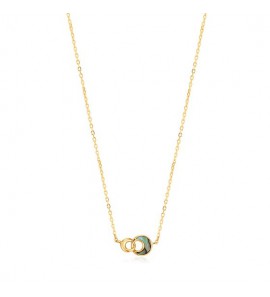 Ania Haie Tidal Abalone Crescent Link Necklace M GP - 3210212