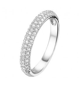 Zilver dames ring pavÚ zirkonia mt. 16¢ - 3202117