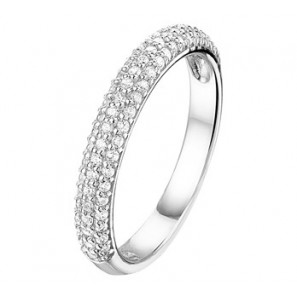 Zilver dames ring pavÚ zirkonia mt. 16¢ - 3202117