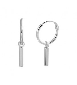 Zilver oorringen 12 mm met balkje - 3202120