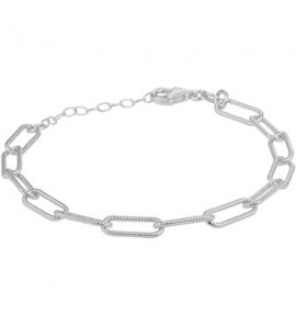 Zilver armband anker gediamanteerd 5,0 mm 16 + 3 cm - 3202128