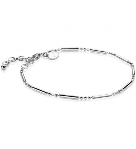 ZINZI zlv. armband bolletjes/staafje 16-19 cm - 3202159