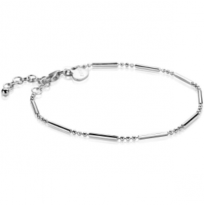 ZINZI zlv. armband bolletjes/staafje 16-19 cm - 3202159