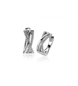 Zinzi zlv. klapcreolen met zirconia's - 3202176