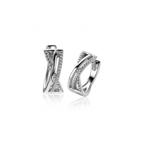 Zinzi zlv. klapcreolen met zirconia's - 3202176