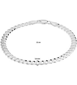Zilver armband gourmet 5.4 mm 21 cm - 3202186