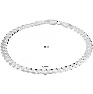 Zilver armband gourmet 5.4 mm 21 cm - 3202186