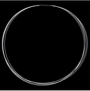 Sanjoya Rio Stalen collier 7 rijen zilverkleur 45 cm - 3202266