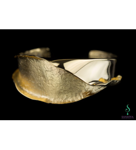 Sanjoya slavenarmband geel verguld mat/glans - 3202285
