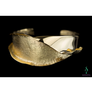 Sanjoya slavenarmband geel verguld mat/glans - 3202285