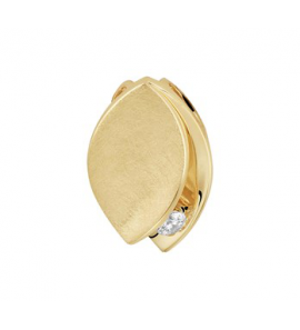 Goud hanger glans/ijsmat met 0.07 crt. bril. - 3202347