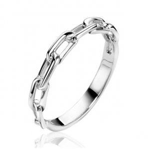 Zinzi zlv. ring met ovale schakels maat 56 - 3202404