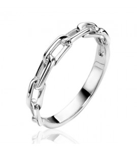 Zinzi zlv. ring met ovale schakels maat 54 - 3202405