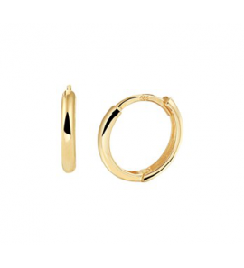 Goud klap creolen rond 12x2mm - 3202429