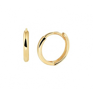 Goud klap creolen rond 12x2mm - 3202429