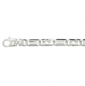 Zilver heren armband Valk/plaat 5.5 mm 20 cm. - 3210006